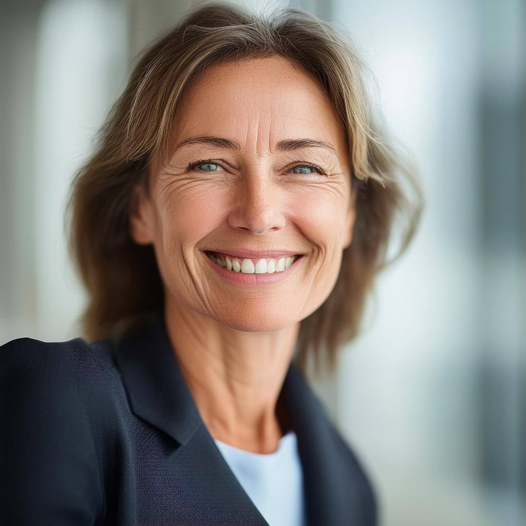 portrait 50 years old businesswoman smiling